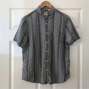 Levi’s Chambray Stripe Short Sleeve Button-Down Shirt